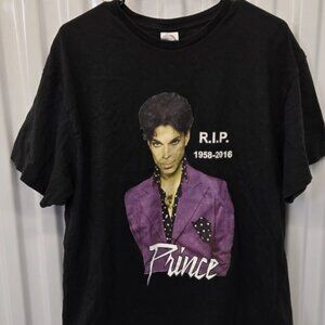 Prince RIP Memorial 1958-2016 Graphic T-Shirt Black Men’s Size XL